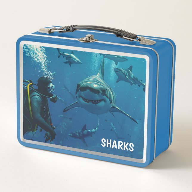 Sharks Metal Lunch Box (Vorderseite)