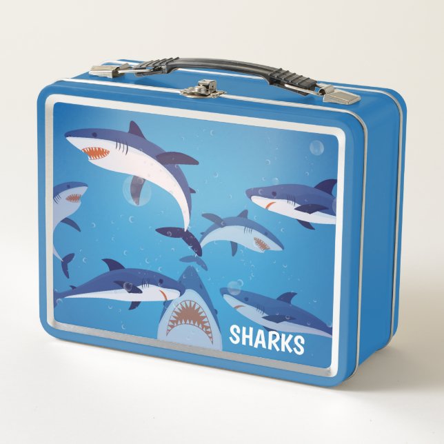 Sharks Metal Lunch Box (Vorderseite)