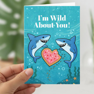 Sharks With Heart lovely Valentine Feiertagskarte