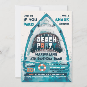 Sharktastischer Sommer STRAND Party Einladung
