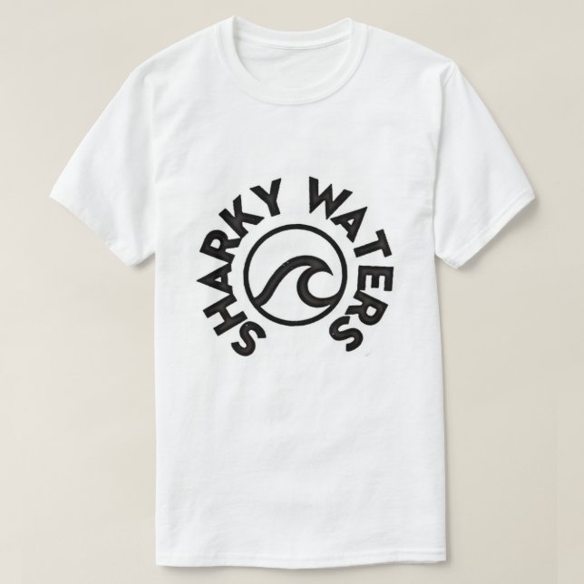Sharky wässert ursprüngliches Logo-T-Shirt T-Shirt (Design vorne)
