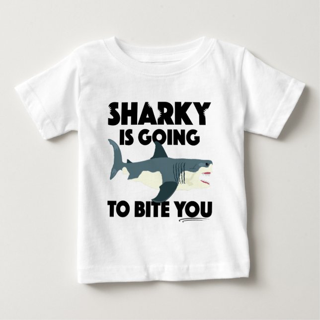 Sharky wird Ihnen Design beibringen - Baby Fine Je T-shirt (Vorderseite)