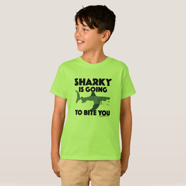 Sharky wird Ihnen Design beibringen - Kids's Basic T-Shirt (Vorne ganz)