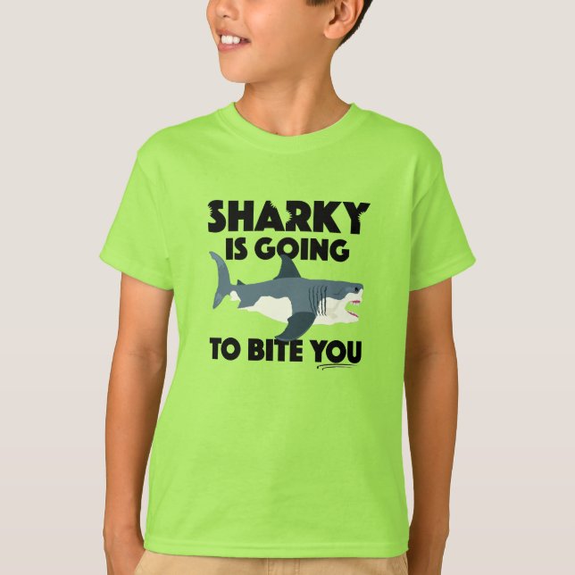 Sharky wird Ihnen Design beibringen - Kids's Basic T-Shirt (Vorderseite)