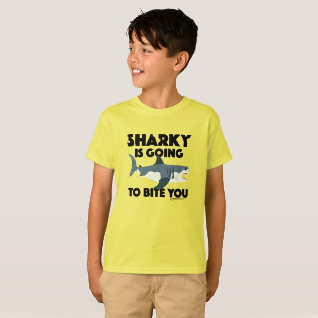 Sharky wird Ihnen Design beibringen - Kids's Basic T-Shirt (Vorne ganz)