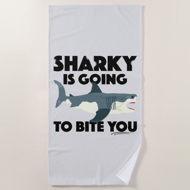 Sharky wird Ihnen Design beibringen - Strandtuch (Vorderseite)