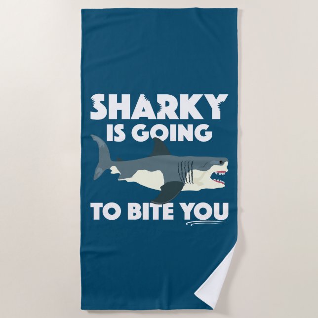Sharky wird Ihnen Design beibringen - Strandtuch (Vorderseite)