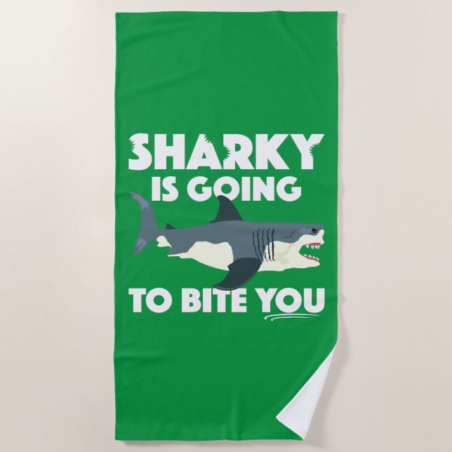 Sharky wird Ihnen Design beibringen - Strandtuch (Vorderseite)