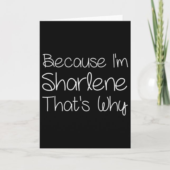 Sharlene Funny Personalized Birthday Women Name Gi Karte (Vorderseite)