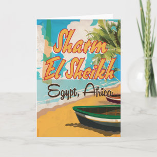 Sharm El Sheikh - Ägypten Vintage-Reiseposter Feiertagskarte