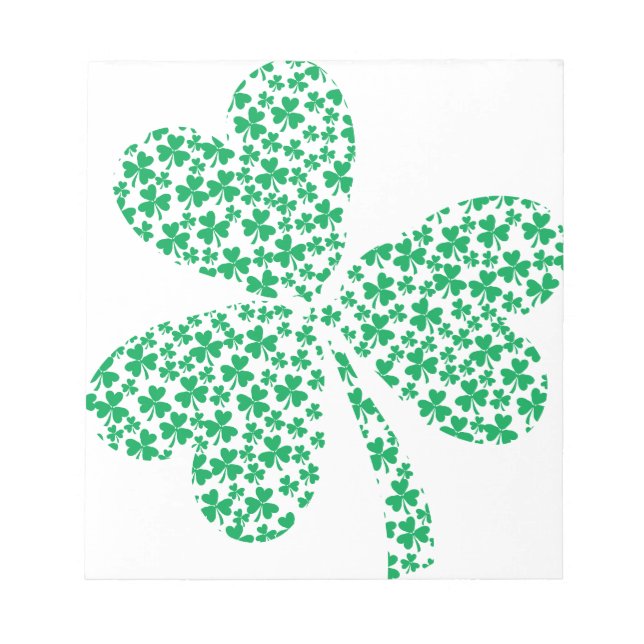 Sharmocks für den St. Patrick's Day Notizblock (Vorderseite)