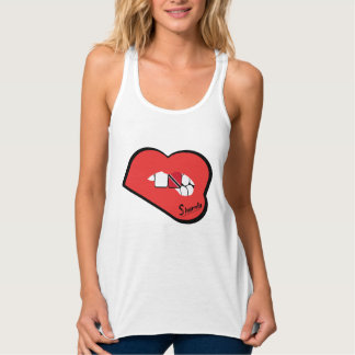 Sharnias Lippen Trinidad u. Tobago-Spitze (rote Tank Top