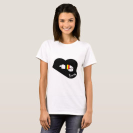 Sharnias Lippenbelgien-T - Shirt (schwarze Lippen)