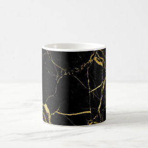 Sharp Black and Gold Marmor Kaffeetasse