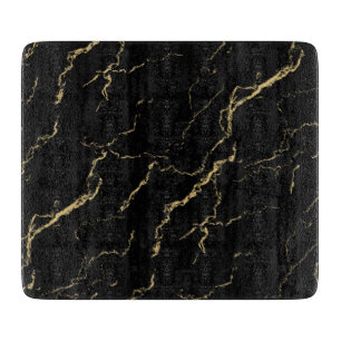 Sharp Black and Gold Marmor Schneidebrett