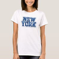 Sharp Blue NEW YORK Statement T-Shirt