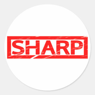 Sharp-Briefmarke Runder Aufkleber