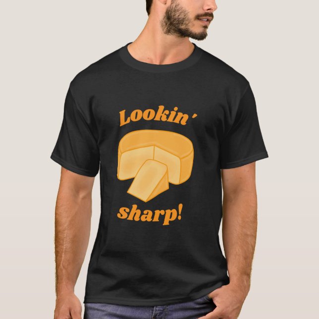 Sharp Cheddar Cheese Cheesy Funny Pun Che T-Shirt (Vorderseite)