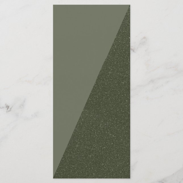 Sharp Diagonal Moss Green Menu Menükarte (Vorderseite)