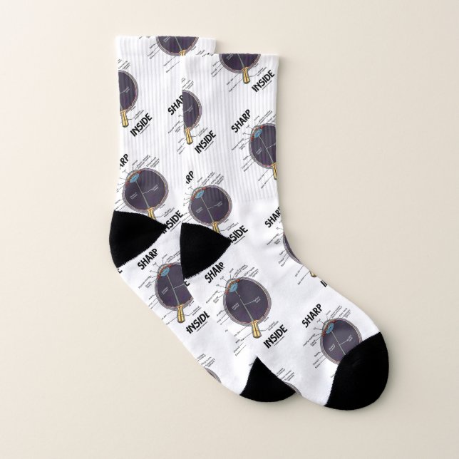 Sharp Eye (I) Inside Anatomical Eyeball Spaß Socken (Paar)