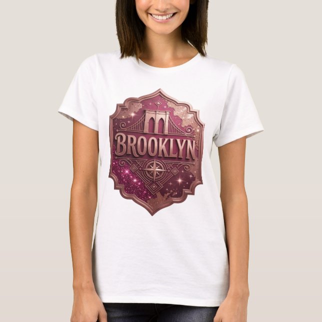 Sharp Gold BROOKLYN Slogan Tee (Vorderseite)
