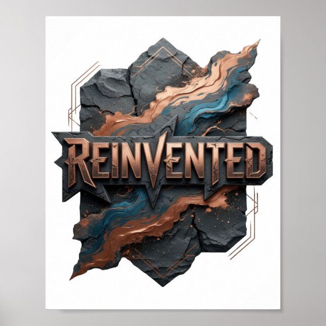 Sharp Gold REINVENTED Tragbare Kunst Poster (Vorne)