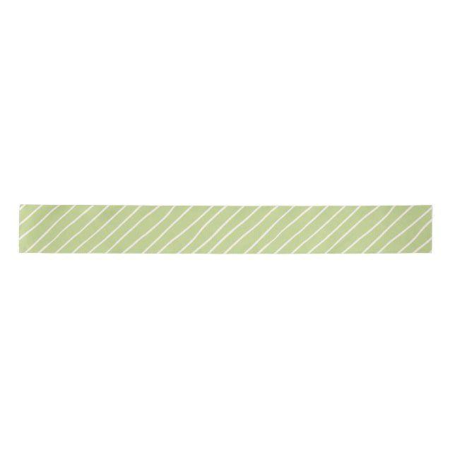 Sharp Green Simple Hand Drawing Strip Satinband (Vorderseite)