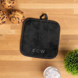 Sharp-Imitate gestanzt Schwarz-Pot-Holder Topflappen