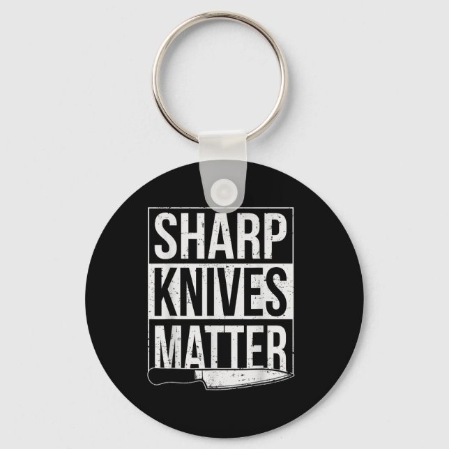 Sharp Knives , Cook Funny Kulinarischer Koch Schlüsselanhänger (Vorderseite)
