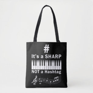 Sharp not Hashtag Piano Player Musician Tastatur