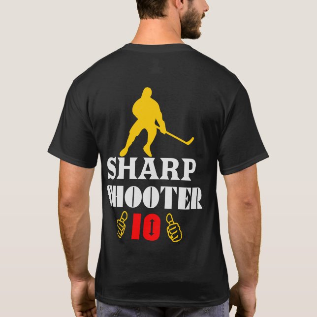 🏆 👍 Sharp Shooter 10 American Men's Classic Basi T-Shirt (Rückseite)