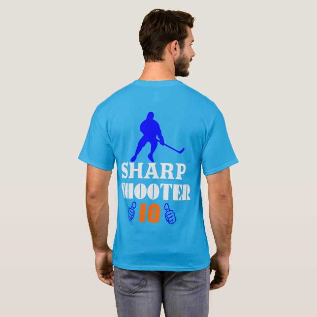 🏆 👍 Sharp Shooter 10 American Men's Classic Basi T-Shirt (Schwarz voll)