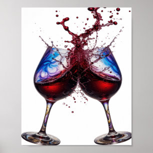 Sharp Silver CHEERS Textdesign Poster