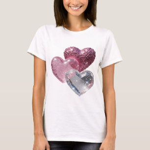 Sharp Silver THREE HEARTS T-Shirt
