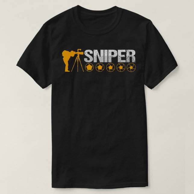 Sharp Sniper Fotograf Cameraman Shutterbug Pho T-Shirt (Design vorne)