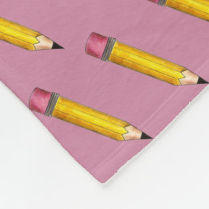 Sharp Yellow #2 Pencils School Writer Teacher Fleecedecke