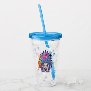Sharpei gebürtiger Ureinwohner-Leiter Acryltrinkbecher