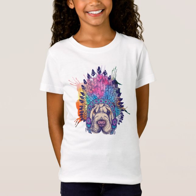 Sharpei gebürtiger Ureinwohner-Leiter T-Shirt (Vorderseite)