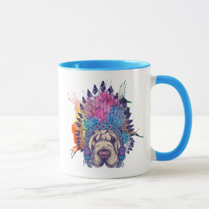 Sharpei gebürtiger Ureinwohner-Leiter Tasse