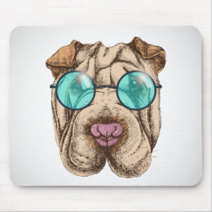 Sharpei in der Sonnenbrille Mousepad