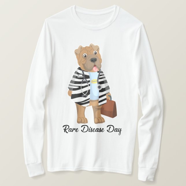 Sharpie Zebra Coat Seltene Erkrankung Langsambies  T-Shirt (Design vorne)