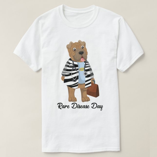 Sharpie Zebra Labrador Coat Rare Disease Day T-Shi T-Shirt (Design vorne)