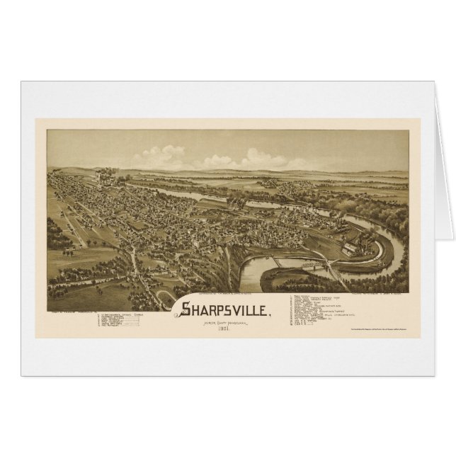 Sharpsville, panoramische Karte PAs - 1901 (Vorderseite (Horizontal))