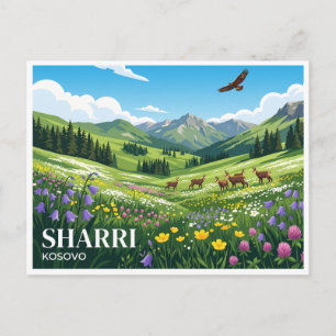 Sharri-Nationalpark Alpine Wiesen Dragash Kosovo Postkarte