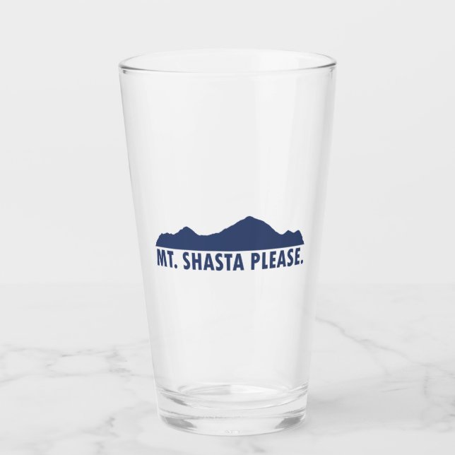 Shasta California Bitte Glas (Vorderseite)
