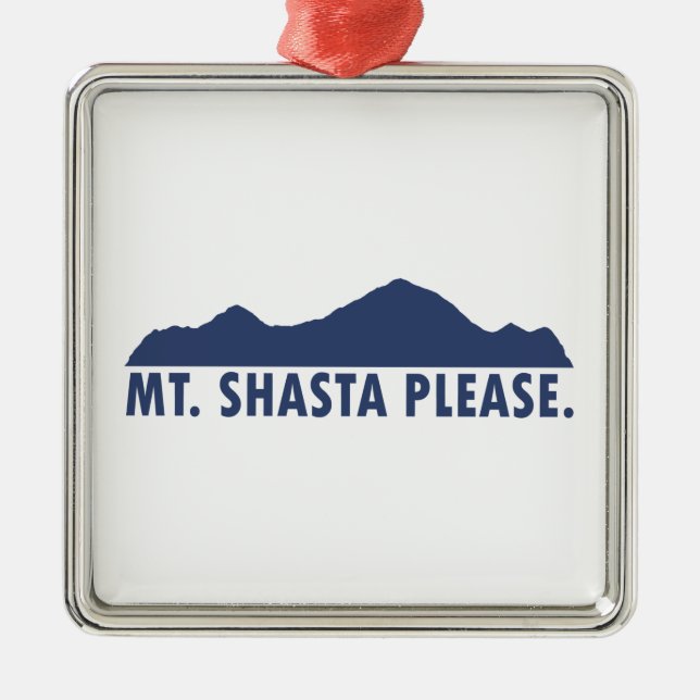 Shasta California Bitte Ornament Aus Metall (Vorne)