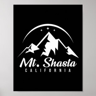 Shasta California Ski Resort Skifahren Snowboardi Poster