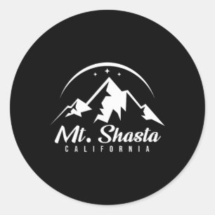 Shasta California Ski Resort Skifahren Snowboardi Runder Aufkleber