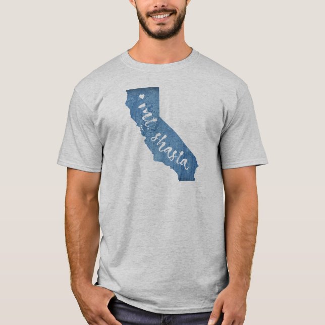 Shasta California Wood Grain T-Shirt (Vorderseite)
