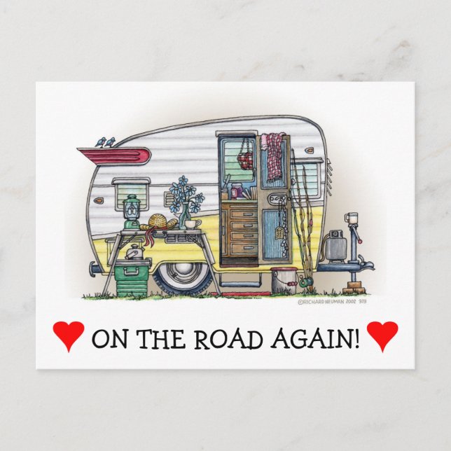 Shasta Camper Trailer Postkarte (Vorderseite)